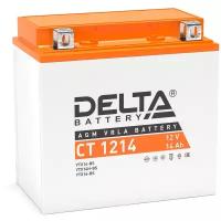 Мото аккумулятор DELTA Battery CT 1214 12V / 14 А·ч, полярность прямая