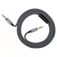 Аудио-кабель HOCO UPA04 Noble с микрофоном и кнопкой, 1 метр