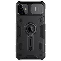 Противоударный чехол с кольцом и защитой камеры Nillkin CamShield Armor Case для iPhone 11 черный