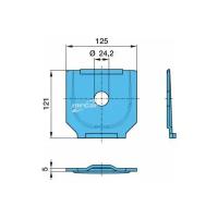 0316435030 пластина изнашиваемая 5/125/120 o24 2 u bpw Bpw 03.164.35.03.0 Bpw: 03.164.35.03.0