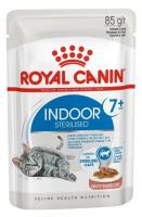 Пауч Royal Canin Indoor Sterilized 7+ для стареющих кошек, в соусе 12х0,085 кг