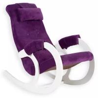 Кресло-качалка AVK Блюз Purple Velour, Дуб молочный