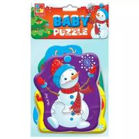 Мягкие пазлы Baby puzzle "Новогодние приключения" 4 картинки, 16 эл