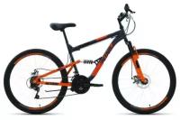 Горный велосипед Altair MTB FS 26 2.0 disc 2021, темно-серый/оранжевый, рост 16"