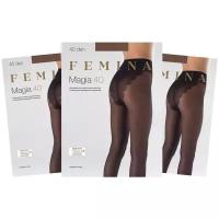 Женские колготки Femina, Magia 40 den набор 3 шт., бежевый, размер 4