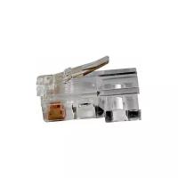 Hyperline PLUG-8P8C-U-C3-100 Разъем RJ-45(8P8C) под витую пару, категория 3 (6 µ"/ 6 микродюймов), универсальный (для однож