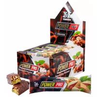 Батончики Power Pro с цельными орехами и фруктами 60 г, 20 шт, вкус: фисташковое пралине