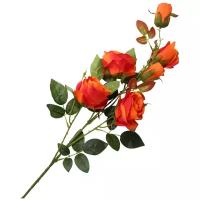 Цветок искусственный 'Кустовая роза' 95см (HY125-81009E яр. оранжевый)