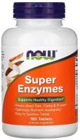 Таблетки NOW Super Enzymes, 250 г, 180 шт