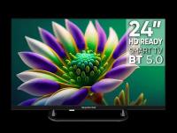 Телевизор Topdevice TV 24" FRAMELESS NEO CS04, HD, Smart TV WildRed, черный