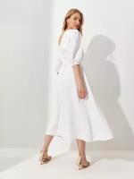 Платье из премиального 100% льна белое размер М
