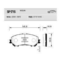 Колодки дисковые передние для nissan qashqai 1.6/2.0/1.5dci/1.6dci 13 Sangsin SP1715