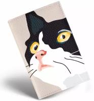 Обложка для паспорта Каждому Своё "Котик/Meow/Cat" OB-PF/BG