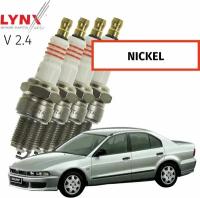 Свечи зажигания Mitsubishi GALANT (8) / Митсубиси Эспайр 1998 1999 2000 2001 2002 2003 V2.4 4G64 / никель, 4шт LYNXauto