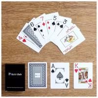 Игральные карты "Poker club", пластиковые, синяя рубашка 4379971