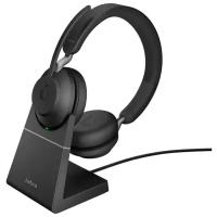 Беспроводные наушники Jabra Evolve2 65 Link380a MS Stereo Stand, черный