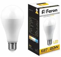 Светодиодная LED лампа Feron E27 (е27) 20W (Вт) 2700K 1750lm 65x135 270° 220V 25787