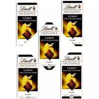 Lindt Excellence темный шоколад лимон, имбирь 100гр 5 шт