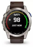 Умные часы Garmin D2 Mach 1, серебристый/коричневый