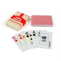 Игральные карты Texas Holdem Jumbo Index 100% пластик, красные