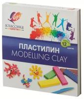 Пластилин 12 цветов Луч "Классика", 240г со стеком (7С 331-08), 20 уп