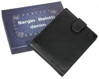 Портмоне черное Sergio Belotti 533-02 denim black