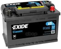Exide Ec652 Classic_аккумуляторная Батарея! 19.5/17.9 Евро 65Ah 540A 278/175/175 EXIDE арт. EC652