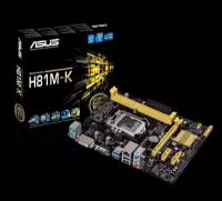 Материнская плата ASUS H81M-K (Intel H81, LGA1150, mATX, DDR3)