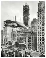 Постер на холсте Постройка зданий в Нью-Йорке (Construction of buildings in New York) 30см. x 38см