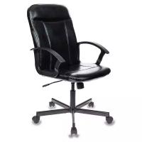 Кресло Easy Chair кожзам, черный, металл, (детали в спинке)