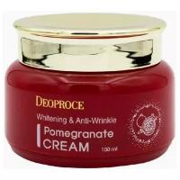 DEOPROCE WHITENING AND ANTI-WRINKLE POMEGRANATE CREAM Отбеливающий крем для лица против морщин с экстрактом граната