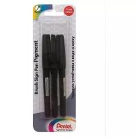 Pentel Набор Brush Sign Pen Pigment в блистере, 3 цвета от 0.2 мм 3 цв. кисть XSESP15-A/N/SP черный, серый, сепия