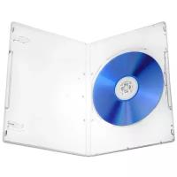Коробка DVD Box для 1 диска, 9мм (slim) полупрозрачная, упаковка 5 шт