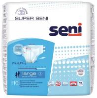 Подгузники для взрослых Super Seni large (обхват 100-150 см), 10 шт