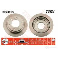 TRW DF7061S Диск тормозной задний MITSUBISHI Pajero IV 2006-> /Vent D=300mm TRW DF7061S