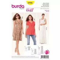 Выкройка Burda 6956-Платье, Блузка для будущей мамы