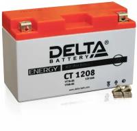 Аккумулятор DELTA CT1208 (YTX7A-BS) для скутера, мотоцикла, квадроцикла DELTA-CT1208