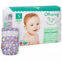 Offspring подгузники, S 3-6 кг. 48 шт. расцветка Космос