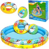 Детский надувной бассейн Play Pool Set, от 2 лет, 122х20 см, 137л, с мячом и кругом