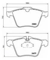 Комплект тормозных колодок дисковый тормоз Brembo P36028 Jaguar: C2D23150 C2D31788 T2R7247 Jaguar F- Type Кабрио (Qq6_)