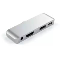 Док-станция Satechi Aluminum Type-C Mobile Pro Hub Adapter для iPad Pro 2018 (USB 3.0, HDMI, USB Type-C, Mini jack), Серебристый ST-TCMPHS