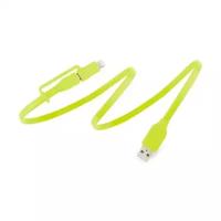 Кабель Tylt Flyp-Duo Reversible USB Charge & Sync Cable (1 метр) зелёный