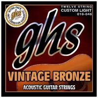 Струны для 12-ти струнной акустической гитары GHS VN-12CL VINTAGE BRONZE