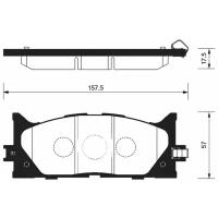 Тормозные колодки передние SANGSIN SP2080 для а/м Toyota Camry XV30