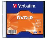 Оптический диск DVD-R VERBATIM 4.7ГБ 16x, 20шт., slim case [43547]