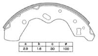 Колодки тормозные MAZDA (Demio 1996-2002) задние; Allied Nippon