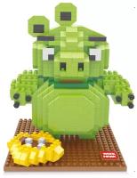 Конструктор Wisehawk Свин Злобные птички 551 деталь NO. 2428 Pig Angry Birds Series Nano Block