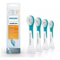 Набор насадок Philips Sonicare For Kids HX6034/33 для ирригатора и звуковой щетки, белый/голубой, 4 шт