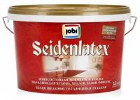 Краска для стен и потолков моющаяся белая JOBI Seidenlatex 2,5 л