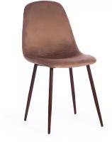 Стул TetChair Breeze 4724 вельвет-металл, Brown HLR11, ножки орех